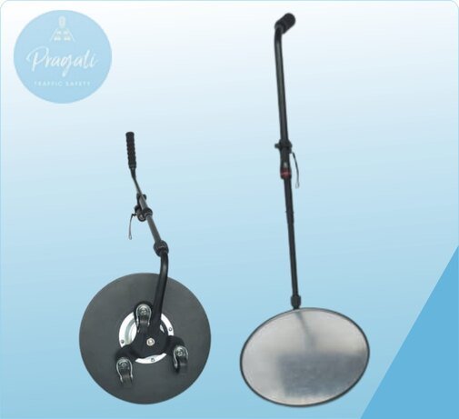Road safety convex mirror